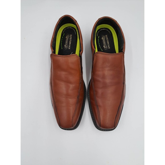 Bostonian Commonwealth FlexLite Brown leather slip o square toe loafers 12 M